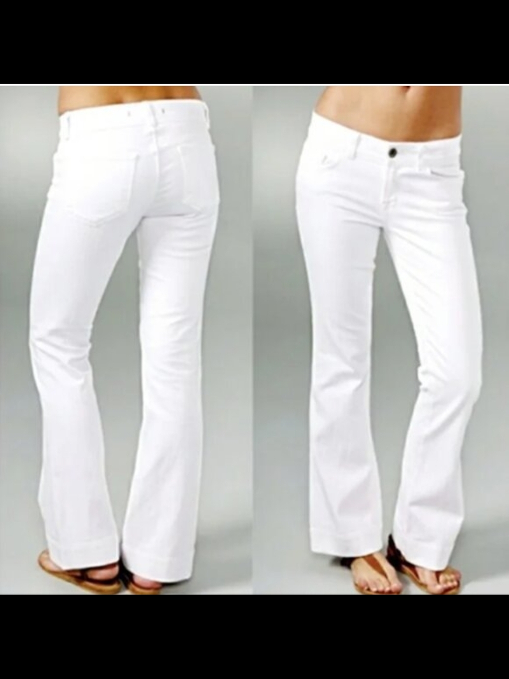 J Brand White Flared Jeans